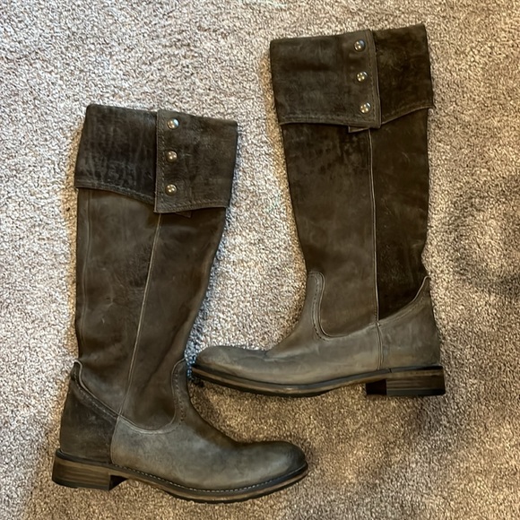 Barney's CoOp olive green suede riding boots in size 7.5 - Picture 9 of 10